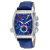 Christian Van Sant Men's Grandeur Blue Dial with Multi-color Accents,
Blue Leather Strap Watch