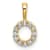 14K Yellow Gold Lab Grown Diamond Letter O Initial Pendant