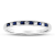 Sapphire and Diamond 14k White Gold Band Ring 0.27ctw