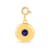 Blue Lab Created Sapphire 18K Gold Over Sterling Silver Circle September
Birthstone Charm Pendant