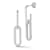 Rachel Zoe Pave Link CZ Drop Earrings in Rhodium Over Sterling Silver