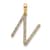 14K Yellow Gold Diamond Letter N Initial Pendant