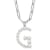 Rhodium Over Sterling Silver 3-5.5mm Freshwater Cultured Pearl LETTER G
18-inch Necklace