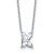 White Lab-Grown Diamond F VS 14K White Gold "K" Initial
Necklace 2.00ct