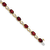 14K Two-tone Gold with Rhodium Over 14k Yellow Gold Garnet and Diamond Bracelet