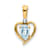 10k Yellow Gold and Rhodium Over 10k Yellow Gold 0.38ctw Aquamarine
Birthstone and Diamond Pendant