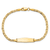 14k Yellow Gold Soft Diamond Shape Flat Mariner Link ID Bracelet
