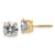 14K Yellow Gold 2.5ct. 7.0mm Round G H I True Light Moissanite Screwback Earrings