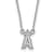 Rhodium Over Sterling Silver MLB LogoArt Los Angeles Angels Small
Pendant Necklace