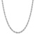 Rhodium over 14k White Gold Solid 5mm Diamond-Cut Quadruple Rope 20 Inch Chain