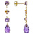 Multi Stone 14k Yellow Gold Dangle Earring 6.90ctw