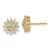 14K Yellow Gold Lab Grown Diamond SI1/SI2, G H I, Cluster Post Earrings