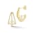 Rachel Zoe Freshwater Pearl and CZ Cage Hoop Earrings in 14K Gold Over
Sterling Silver
