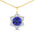 2.02ctw 14K Yellow Gold Tanzanite and White Diamond Pendant with 18 inch
Cable Chain