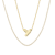 CZ Initial Y Tennis Necklace And Pendant Set In 14K Gold Over Brass 4.05ctw