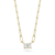 Sterling Statements 14K Yellow Gold Over Sterling Silver White CZ
Necklace with Paperclip Chain