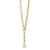 14K Yellow Gold Paperclip Link Y-drop 18-inch Lariat Necklace