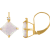 10K Yellow Gold Lab Created Opal and Diamond Princess Leverback Earrings 1.80ctw