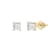 White Cubic Zirconia 14k Yellow Gold Studs With Velvet Gift Box 1.00ctw