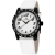 Seapro  Women's Bold White Dial, White Leather Strap Watch