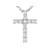 Lab-Grown Diamond Cross Pendant In Sterling Silver 0.25ctw