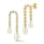 Rachel Zoe Freshwater Pearl and CZ Tennis Drop Earrings in 14K Gold Over
Sterling Silver