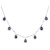 Black Freshwater Pearl Drop Necklace in Sterling Silver