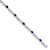 Rhodium Over 10k White Gold Diamond and Sapphire Bracelet