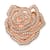 14k Rose Gold Diamond Fancy Flower Chain Slide