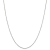Rhodium Over Sterling Silver 1mm Round Snake Chain