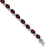 Rhodium Over 14k White Gold Garnet Bracelet