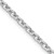 Rhodium Over 14k White Gold 2.4mm Solid Round Open Link Cable 22 Inch Chain