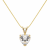 White Cubic Zirconia 14k Yellow Gold Pendant With Chain 2.00ctw