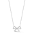 Rachel Zoe CZ Glitzy Bow Pendant Necklace in Rhodium Over Sterling Silver