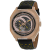 Christian Van Sant Men's Machina Gray Dial, Rose Bezel, Yellow and Black
Leather Strap Watch