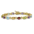 14k Yellow Gold Rainbow Gemstone Bracelet