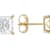 Princess-Cut Moissanite Stud Earrings In 14K Gold Over Sterling Silver