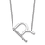 Rhodium Over 14k White Gold Sideways Diamond Initial R Pendant Cable
Link 18 Inch Necklace