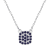 Sapphire Sterling Silver Necklace, 16 Inches