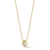 Sterling Statements 14K Yellow Gold Over Sterling Silver Round CZ
Solitaire Necklace with Bead Chain