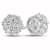 2.00cttw Diamond Cluster Earrings in 14k White Gold