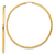 14k Yellow Gold Polished, Satin and Diamond-Cut 2 1/8" Endless Hoop Earrings