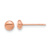 14k Rose Gold Polished 4.5mm Button Earrings