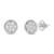 White Cubic Zirconia 14k White Gold Earrings With Velvet Gift Box 0.40ctw