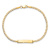 10k Yellow Gold Flat Curb Link ID Bracelet