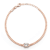 Sterling Statements 14K Rose Gold Over Sterling Silver White CZ Curb
Chain Bracelet