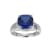 Lab Created Blue Sapphire And Cubic Zirconia Platinum Over Silver
September Birthstone Ring 4.45ctw
