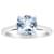 8mm Square Cushion Sky Blue Topaz Rhodium Over Sterling Silver Ring