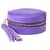 Purple Round Compact Jewelry Box with Tassel appx 9.5x4.5cm