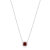 Red Garnet Platinum Over Sterling Silver Pendant With Chain 0.80ctw
